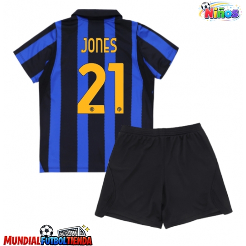 Camiseta Inter Milan Curtis Jones #21 Primera Equipación Replica 2026-27 para niños mangas cortas (+ Pantalones cortos)